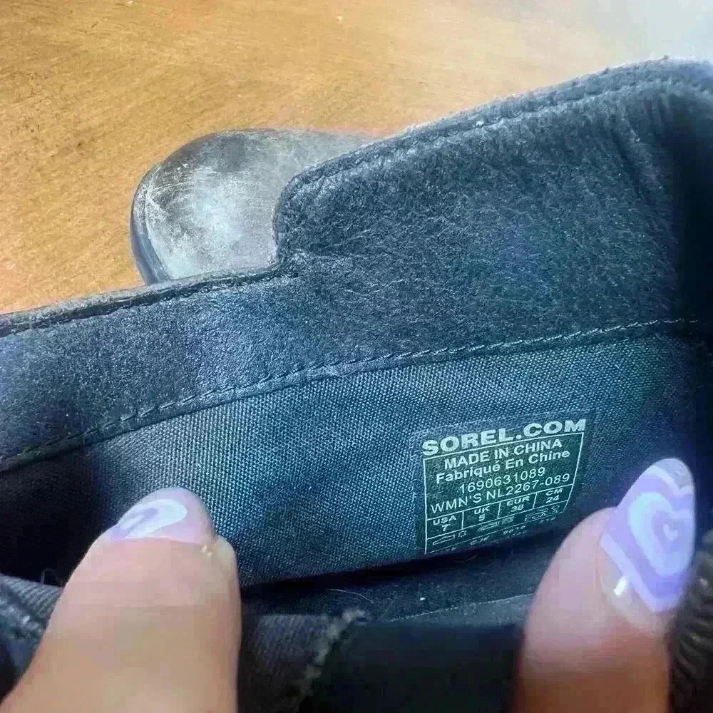 Sorel Lolla ankle boot booties size 7 taupe gray nl2267 - Picture 7 of 7